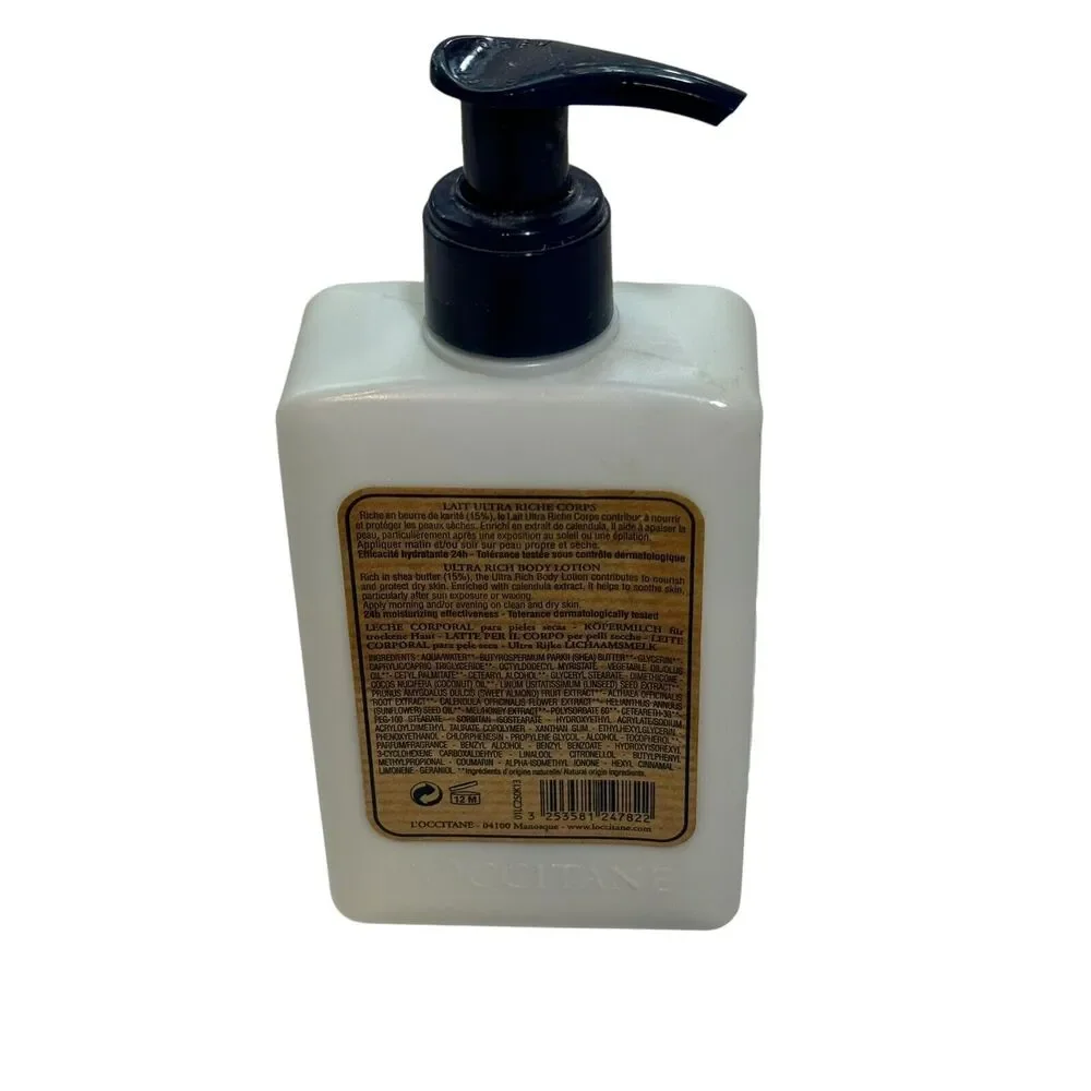 L'Occitane Shea Butter Ultra Rich Hand & Body Lotion 8.4 fl oz 250 ml France